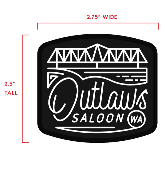 Outlaws Trucker Hat - Black/White - Bridge Logo