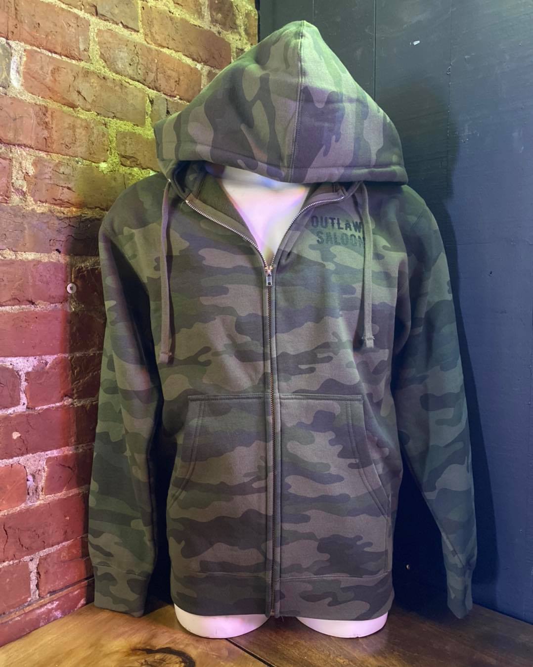 Outlaws Camo Zip Up Hoodie